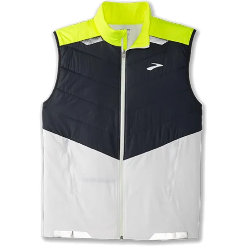 Brooks Run Visible Insulated Vest -juoksuliivi – lämmin ja heijastava liivi pimeällä juoksemiseen.