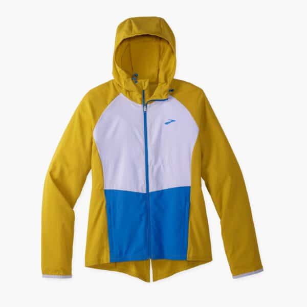 Brooks Women's Canopy Jacket -naisten kevyt ja pakkautuva juoksutakki sateiseen säähän.