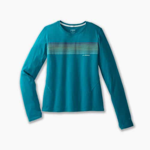 Brooks Distance Long Sleeve 2.0 -naisten kevyt pitkähihainen juoksupaita.
