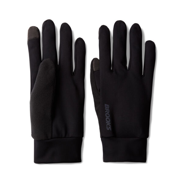 Brooks Dash Midweight Glove -juoksukäsineet edestä – lämpimät ja kevyet käsineet viileän sään juoksuun
